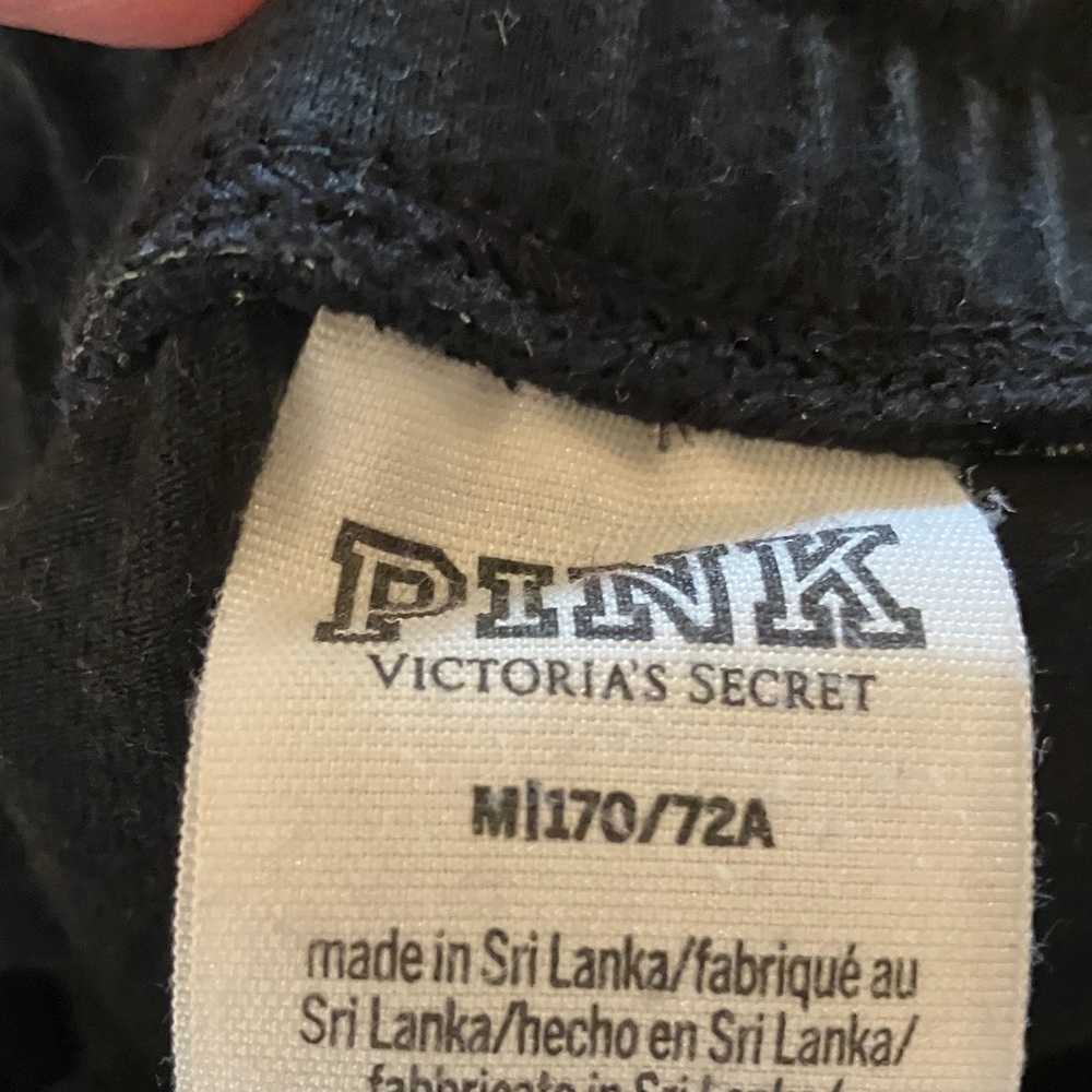 PINK Victoria's Secret Black Fleece Joggers - Picture 5 of 8